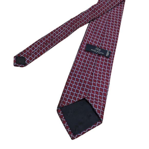 Brooks Brothers 346 Red Geometric 100% Silk Tie - Preowned - Picture 2 of 2